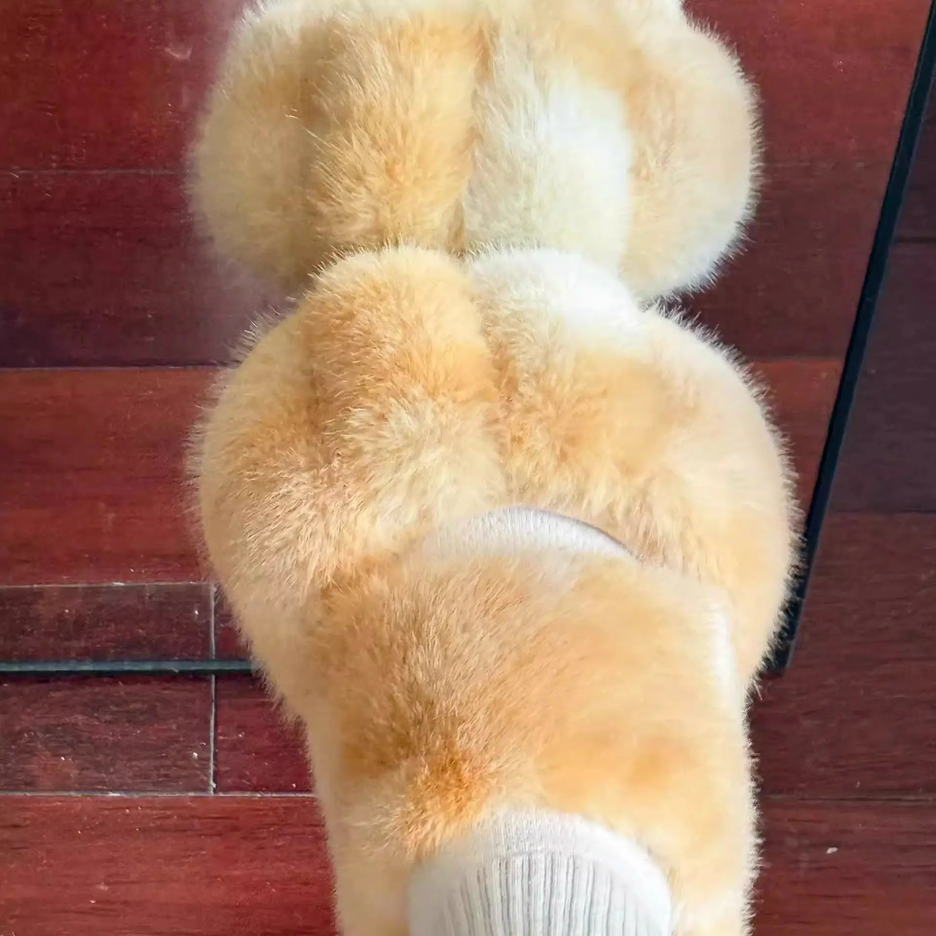 Cat paw shoes winter fleece-lined slippers - Image 3