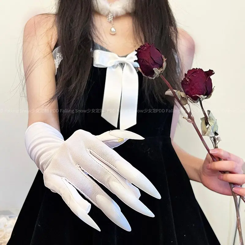 Punk Gothic Dark Halloween Nail Gloves - Image 10